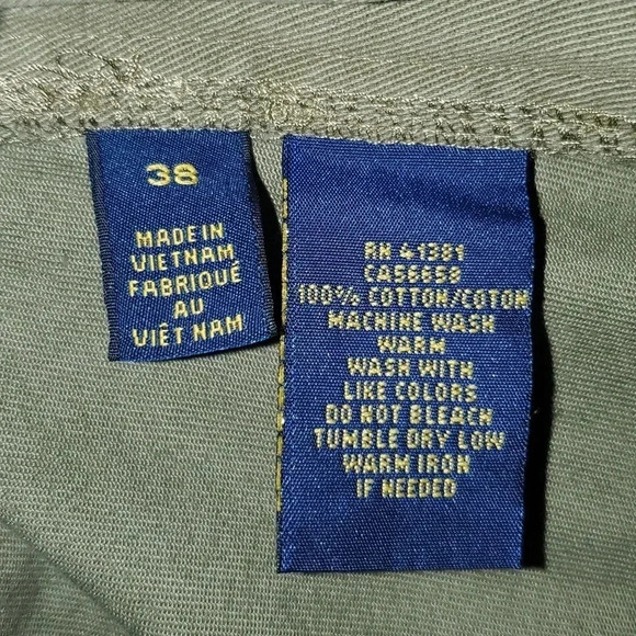 Polo Ralph Lauren Classic Fit 9" Green 100% Cotton Flat Front Shorts Size 38 - Picture 11 of 11